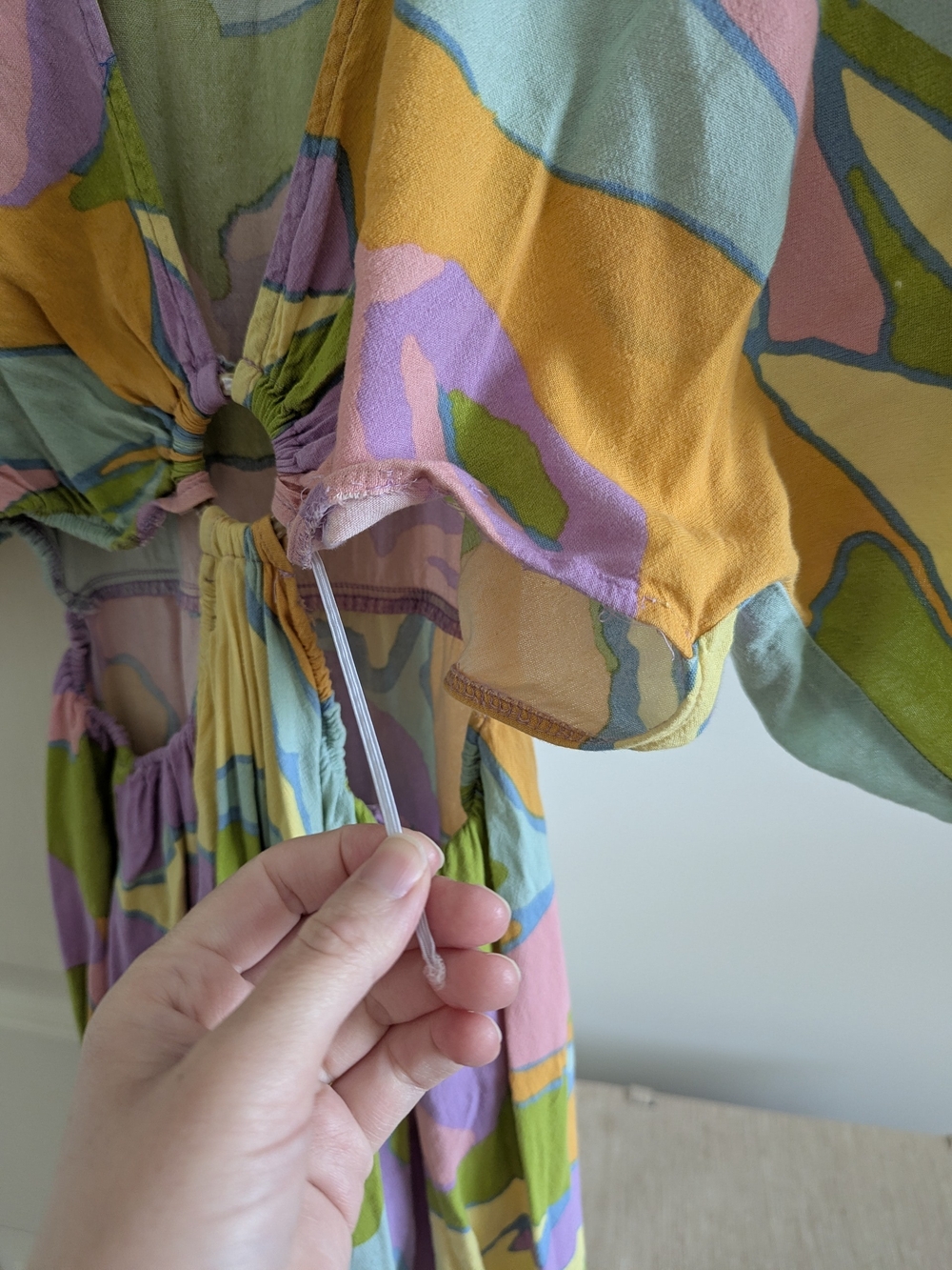 Show Me Your MuMu Pastel Abstract Cut Out Maxi Dress - Picture 6 of 9